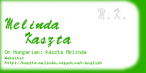 melinda kaszta business card